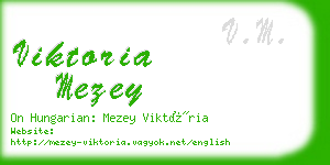 viktoria mezey business card